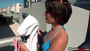 Amateur brunette evelyn lacie has first anal adventure with assfucking and orgasm