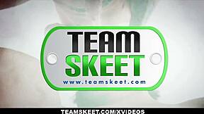 Personal trainer J Mac gets busty teen MJ Fresh pumped with a hard workout boner