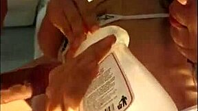 fucking a young brunette with big ass in hentai bikini vs real action