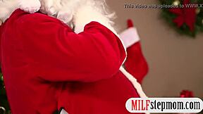 Wow! Milf and Teen Bang Horny Santa Hard!