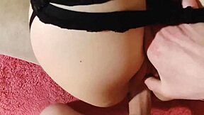 teen girl with perfect ass cums on sofa