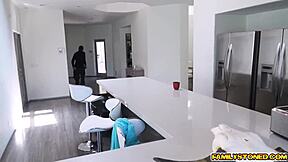 Jade Nile Gets Bent Over and Fucked Doggystyle by Step Dad with Big Cock