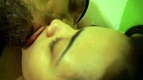 An old guy seduces a naked young teen girl.