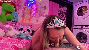 Is Stepsister Mia Kay The Ultimate Blowjob Queen With Her Spitting Skills?