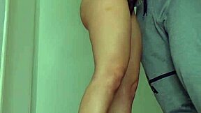 No Lube Standing Rough Anal Pinned Against The Wall!