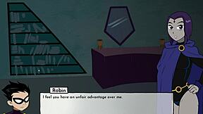 Starfire Teases With Her Sucking Skills