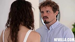 valentines day threesome with petite teens liz jordan and maya woulfe getting blowjob from robby echo.