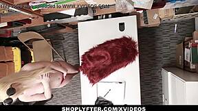 I can’t believe LP officer dominates petite blonde teen Darcie Belle caught stealing at work