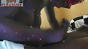 Horny teen 18+ sucking black cock while fingering herself