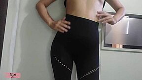want to see petite nini try on leggings on her big ass?
