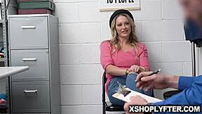 security guard fucks adira allure's sweet mouth and pussy in office