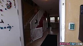 Is the petite teen whore ready for her facial? Watch her masturbate and blowjob first.