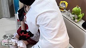 Hey, wanna see this cute cosplay beauty's wet pussy waiting for traveler's touch in DCCY-3213?