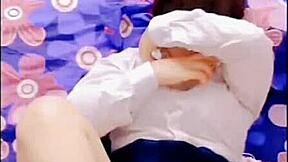 I fucked my innocent horny student girlfriend without condom after school.