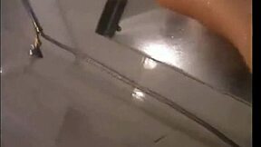 Sweet teen couple banging hard in bath