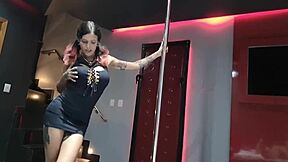 after dinner i suprised him with a strip tease blowjob and footjob - with iron-biker - full on red