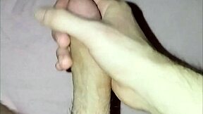 Young guy masturbates his cock in homemade video