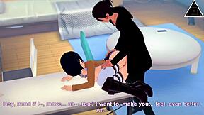 In the world of Koikatsu, Mikasa and Eren share an uncensored anime adventure with TheReal3DStories.