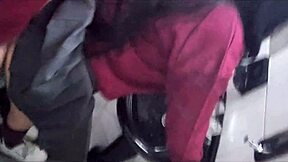 Girlfriend fucks in bathroom toilet