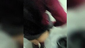 Girlfriend fucks in bathroom toilet