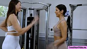 Student's Pussy Licked Hard By Lesbian Trainer In Wild Session