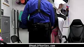 Teen caught shoplifting begs for a way out of this mess in the office.