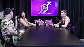 Her biggest fetish is cuckold and being cheated on - Evelyn Zain in sheer red lingerie.