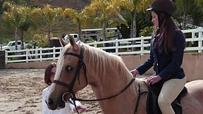 Two Beautiful Babes Ally Evans And Dani Daniels Get It On In The Horse Stable