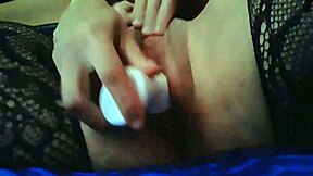 Got horny with no toys? Watch this petite milf masturbate her big ass and pussy using a dildo.