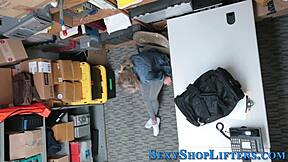 petite blonde teen gets caught in amateur cumshot scene