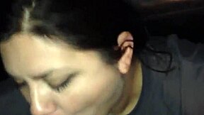 I gave that brunette teen a facial after her blowjob in pov, it was so messy