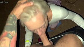 Girlfriend Drains Cum With Intense Outdoor Blowjob