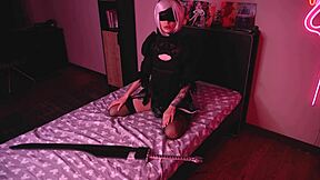 Hot 18 Yo Teen Cosplayer In Nier Automata 2B Outfit Gets Intense Anal Fuck. Ahegao Face Throughout.