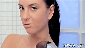 Solo playgirl fiercely fingers her tight wet hole with raw passion