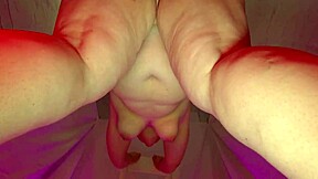 chubby wife bent over for husband. amateurs show tits and belly shaking with huge cumshot!