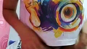 Petite teen lady shows off her sexy ass and natural tits