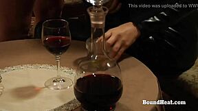 Sophie Submits to Mistress, Walking with Strapon Between Legs in BDSM Scene