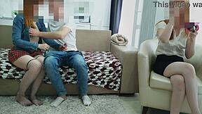 Step sister fucks guy behind her sister's back