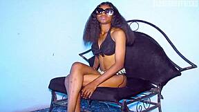 Amateur teen seduces friend with her bikini, showing off ass and boobs.