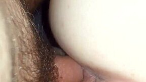 real couple does epic slip and stretch with huge cock on redhead pussy