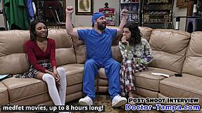 Doctor Tampa Humiliates Ebony Cheerleader Solana in Thorough Physical Exam