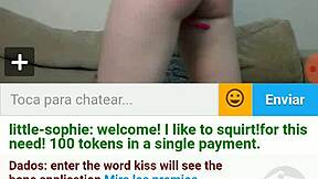 Teen slaps herself while squirting on webcam show