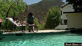 Beautiful stepdaughter rides hard cock with pure joy