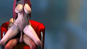 3D动漫巨乳妹被大屌狂捅