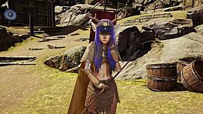 deer-girl freyja explores viking village in 3d