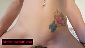 Skinny Teen Sucks and Gets Drilled by Nasty Stepbro