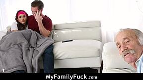 Watching a scary movie with my pervert stepbrother.