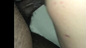 Young Teen Receives Backshots from Huge Black Cock, Ending in a Hot Creampie