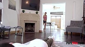 Step sister licks and rides her brother's cock!