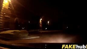 fake cop babe dares to have outdoor sex with blowjob pov